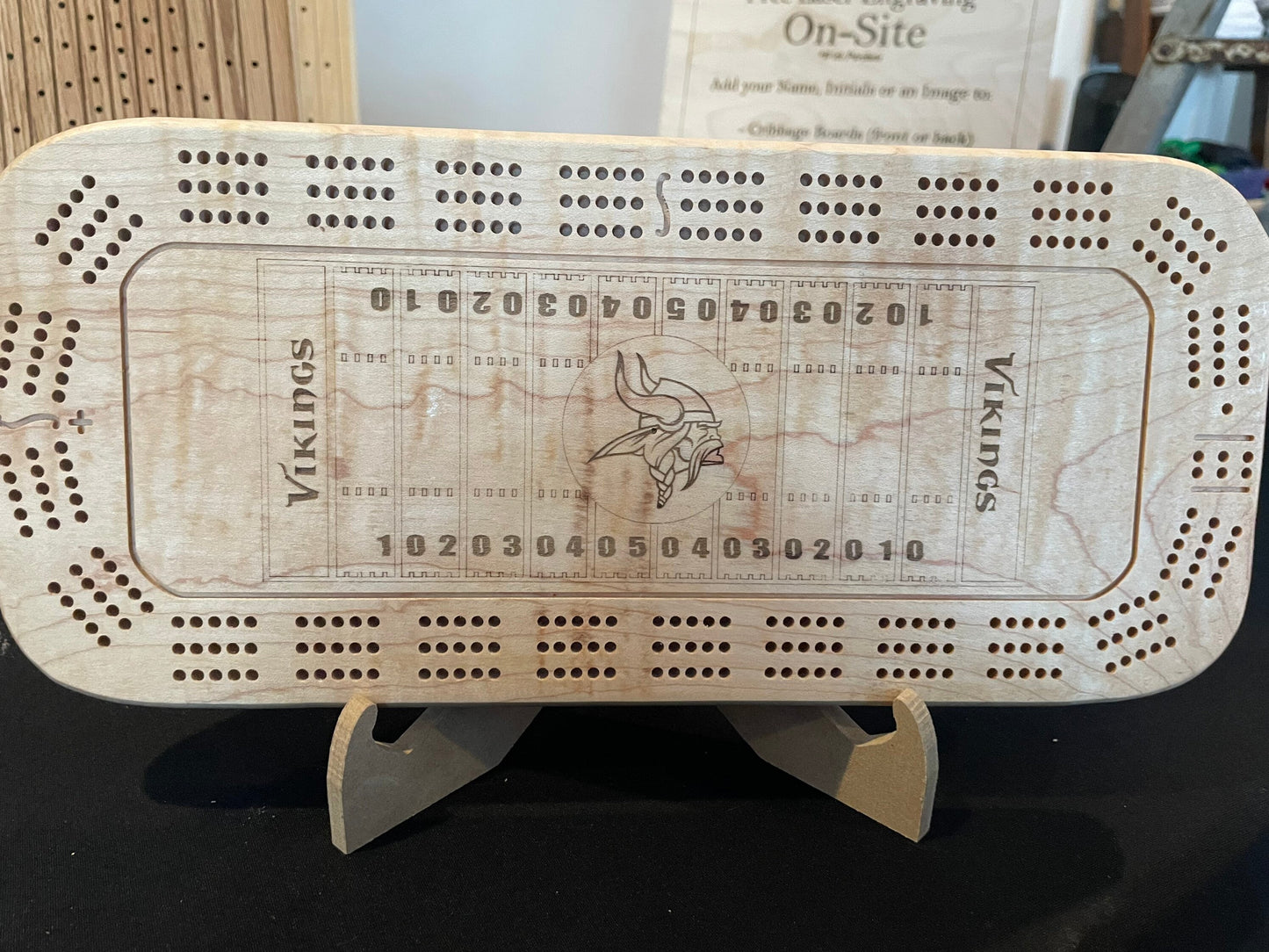 Cribbage Board - Laser Engraved Custom